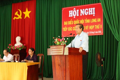Phó Thủ tướng Trương Hòa Bình tiếp xúc cử tri Long An - ảnh 3